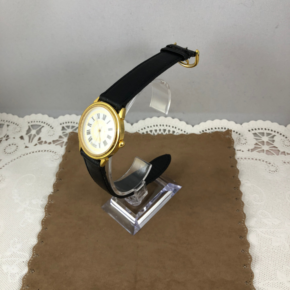 Original 1990 Guess Gold Tone Watch Black Strap main image 5